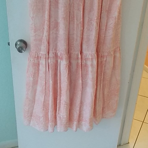 Made In italy Floral Feminine Sleeveless Boho Beautiful Cottage Core  maxi dress - Picture 6 of 8